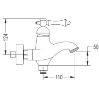 Смеситель для ванны Rose R0102