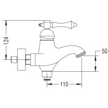 Смеситель для ванны Rose R0102