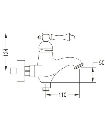 Смеситель для ванны Rose R0102