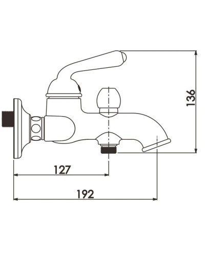 Смеситель для ванны Rose R0202E