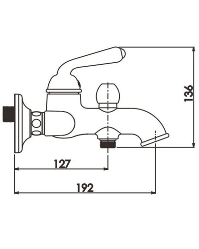 Смеситель для ванны Rose R0202H