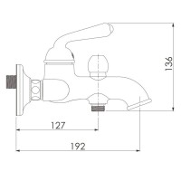 Смеситель для ванны Rose R0202Q