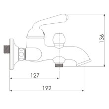 Смеситель для ванны Rose R0202Q