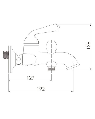 Смеситель для ванны Rose R0202Q