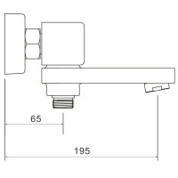 Смеситель для ванны Rose R1002