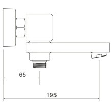 Смеситель для ванны Rose R1002