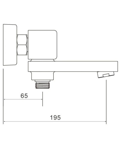 Смеситель для ванны Rose R1002
