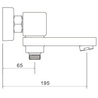 Смеситель для ванны Rose R1002H
