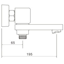 Смеситель для ванны Rose R1002H