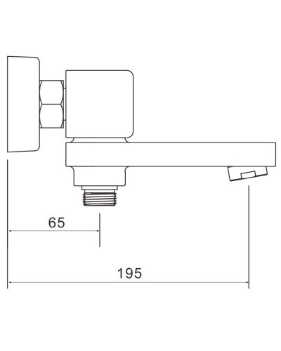 Смеситель для ванны Rose R1002H