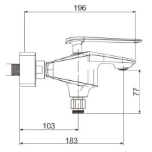 Смеситель для ванны Rose R1302