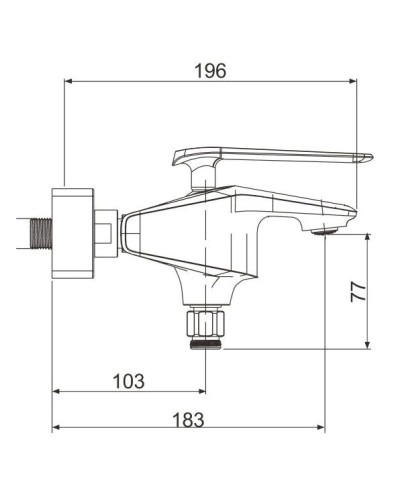 Смеситель для ванны Rose R1302