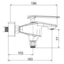 Смеситель для ванны Rose R1302F