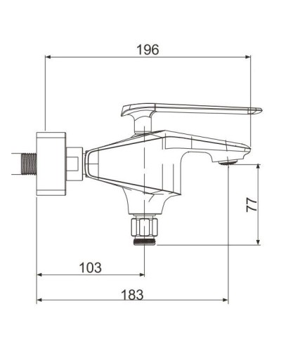 Смеситель для ванны Rose R1302F