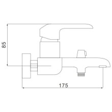 Смеситель для ванны Rose R2102F