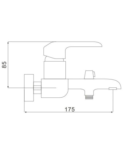 Смеситель для ванны Rose R2102F