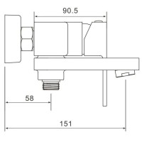 Смеситель для ванны Rose R2802H