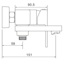 Смеситель для ванны Rose R2802H