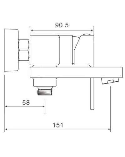 Смеситель для ванны Rose R2802H