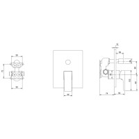 Смеситель для ванны Villeroy & Boch Architectura Square TVS12500300076