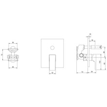 Смеситель для ванны Villeroy & Boch Architectura Square TVS12500300061