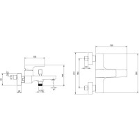 Смеситель для ванны Villeroy & Boch Architectura Square TVT12500100076