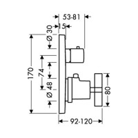 Термостат для ванны Axor Citterio 39725000