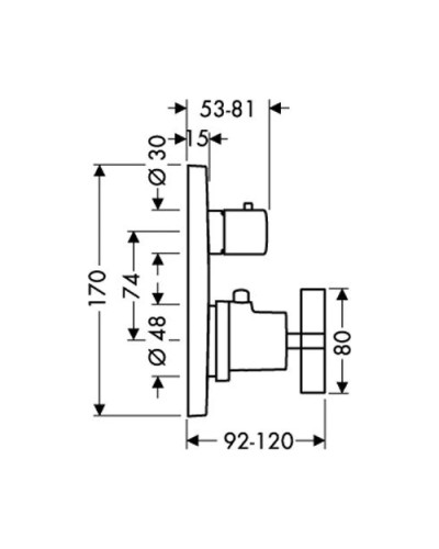 Термостат для ванны Axor Citterio 39725000