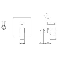 Смеситель для ванны Villeroy & Boch Subway 3.0 TVS11200300061