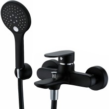 Смеситель для ванны WasserKRAFT Elbе 7401 Черный матовый Хром