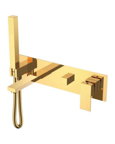 Смеситель для ванны Boheme Qubic 474-2-G