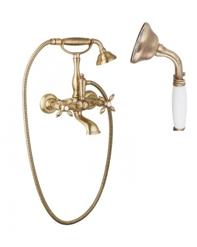 Смеситель для ванны с ручным душем, шлангом 150 см CEZARES NOSTALGIA-VD-02-Bi