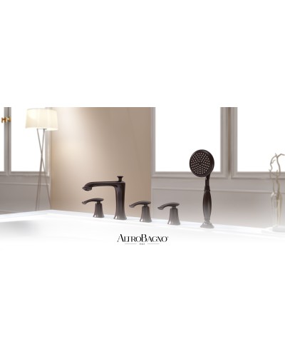 Смеситель на борт ванны с душем AltroBagno Beatrice 020105 BrNe
