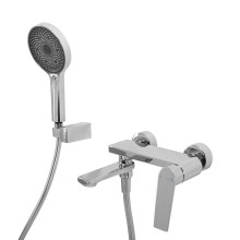 Смеситель для ванны и душа в комплекте с ручным душем, шлангом и держателем CEZARES COMFORT-VD-01