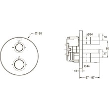 Термостат для ванны Jacob Delafon Metro E78024-4A-CP