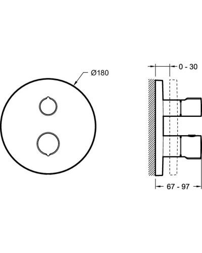 Термостат для ванны Jacob Delafon Modulo E75390-CP