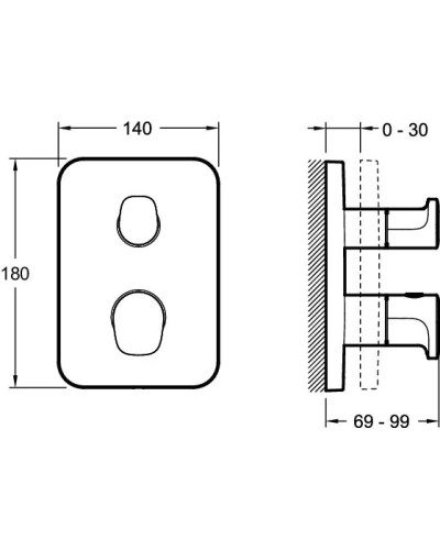 Термостат для ванны Jacob Delafon Modulo E75389-CP