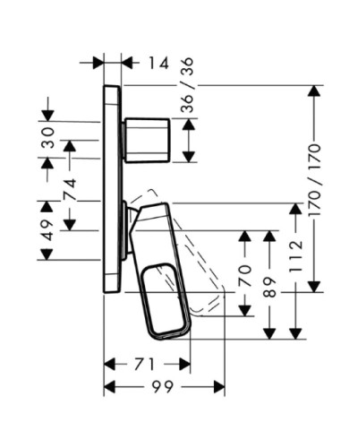 Смеситель для ванны Axor Urquiola 11425000
