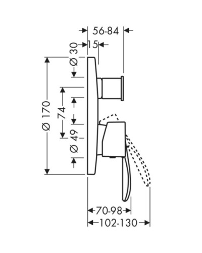 Смеситель для ванны Axor Starck 10415000
