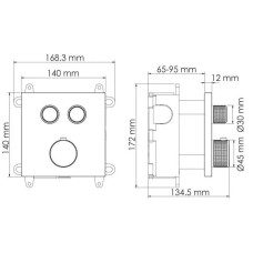 Термостат для ванны WasserKRAFT Sauer 7148 Thermo