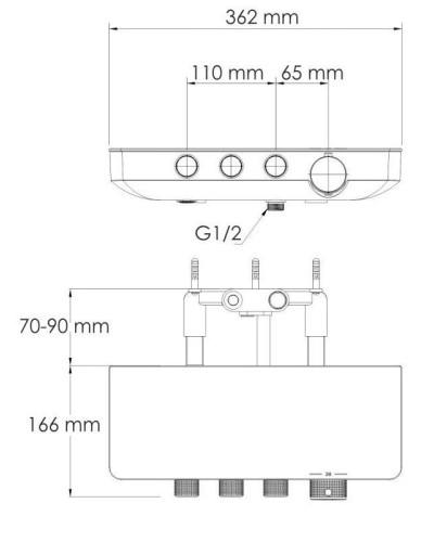 Термостат для ванны WasserKRAFT Elbe 7499 Thermo