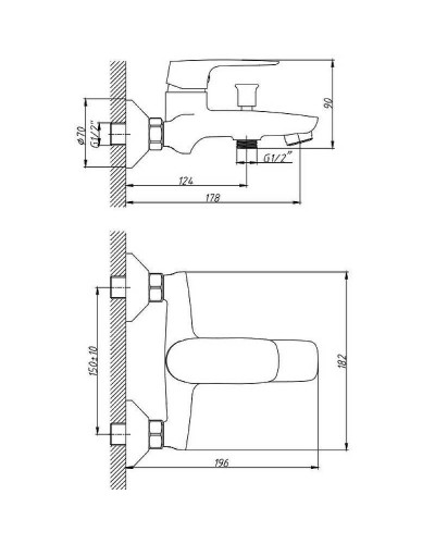 Смеситель для ванны Orange Mari M07-100cr Хром