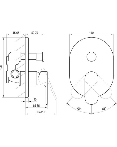 Смеситель для ванны Ravak Chrome CR 065.20BL.O2.RB070 X070433