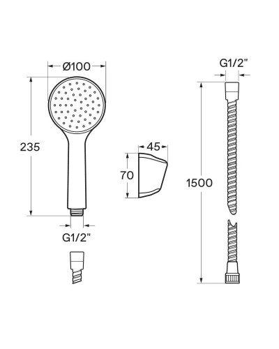 Смеситель для ванны Santek Найра WH5A10001C001