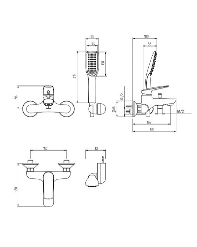 Смеситель для ванны Migliore Laguna 26083 Хром