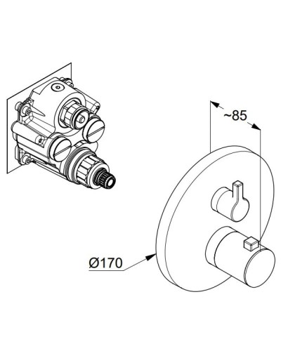 Термостат для ванны Kludi Nova Fonte Puristic 208305315
