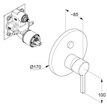 Смеситель для ванны Kludi Nova Fonte Puristic 206595315