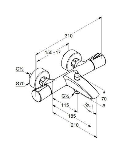 Термостат для ванны Kludi Zenta SL 351013938