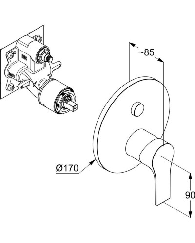 Смеситель для ванны Kludi Zenta SL 486593965