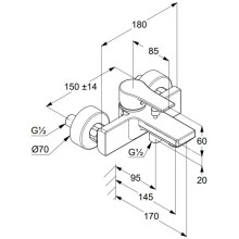 Смеситель для ванны Kludi Zenta SL 486703965